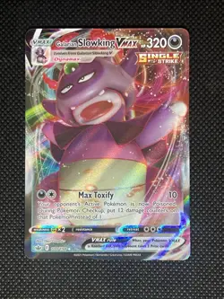 Pokemon Galarian Slowking VMAX Ultra Rare Single Strike Holo 100/198 320 HP - Image 1