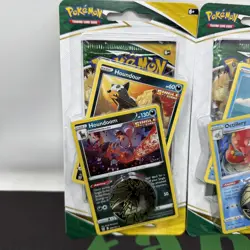 Pokemon Evolving Skies Blister Pack Lot Houndoom & Octillary W/ Coin - Image 2