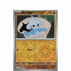 Meditite 77/142 Common Stellar Crown Pokemon Reverse Holo Near Mint - Image 1
