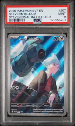 Steven's Beldum Steven Rival Battle Deck Pokemon Black Star Promo SVP207 PSA 9 - Image 1