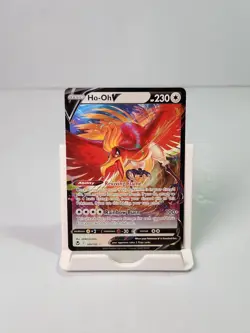 Ho-Oh V 140/195 Ultra Rare Silver Tempest Pokemon - Image 1