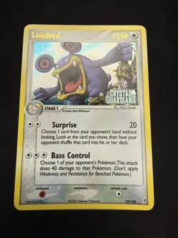 Pokemon TCG Loudred 23/100 EX Crystal Guardians Reverse Holo Rare Stamped - NM💎 - Image 1