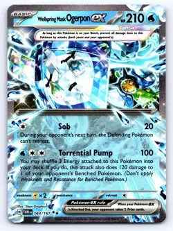 Wellspring Mask Ogerpon ex 064/167 Double Rare Twilight Masquerade Pokemon NM - Image 1