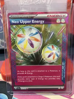 Neo Upper Energy 162/162SV05: Temporal Forces Ace Spec Holo Pokemon TCG - Image 1
