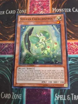 Yugioh Sylvan Cherubsprout LVAL-ENDE3 Super Rare Limited Near Mint - Image 1