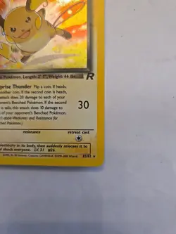 1999-2000 POKEMON DARK RAICHU HOLO 70HP 83/82 - Image 5