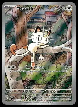 EX-NM ME02: Phantasmal Flames Meowth Illustration Rare 106/094 2025 Pokemon TCG - Image 1