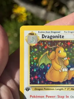Pokemon Fossil Dragonite Holo Rare 1st Edition 4/62 100 HP English 1999 - Image 2
