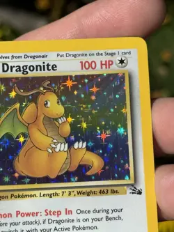 Pokemon Fossil Dragonite Holo Rare 1st Edition 4/62 100 HP English 1999 - Image 4