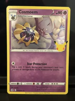 Cosmoem 14/25 Celebrations 25th Anniversary Rare Holo Pokemon TCG - Image 1