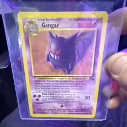 Pokemon Gengar Fossil 20/62 Rare Unlimited Regular Stage 2 1999 English - Image 1