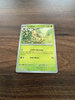 Leafeon 005/131 Prismatic Evolutions Reverse Holo Pokemon NM - Image 2