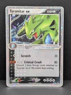 Tyranitar ex 017/017 POP Series 1 Holo Ultra Rare promo Pokemon TCG Nintendo LP - Image 1
