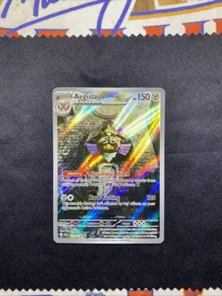 Pokemon TCG Aegislash Paradox Rift 210/182 Holo Illustration Rare - Image 1