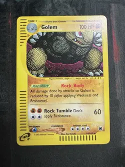 Pokemon Golem 14/165 Holo Rare Expedition LP/NM - Image 1