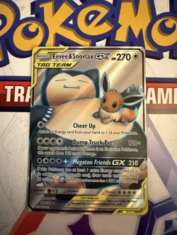 2019 Pokemon Sun & Moon Team Up Eevee & Snorlax GX Tag Team FA 171/181 MINT READ - Image 1