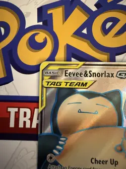 2019 Pokemon Sun & Moon Team Up Eevee & Snorlax GX Tag Team FA 171/181 MINT READ - Image 2