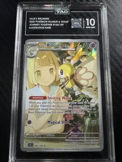 Pokemon SV09 Lillie's Ribombee 164/159 Journey Together TAG 10 Gem Mint IR - Image 1