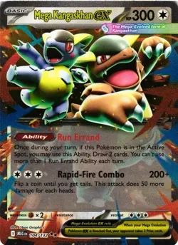 Pokemon TCG Mega Kangaskhan ex 104/132 Mega Evolution Double Rare Holo NM - Image 1