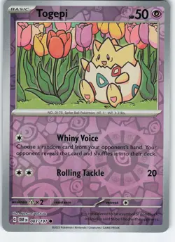 Togepi 083/197 Common Reverse Holo SV03: Obsidian Flames NM Pokemon - Image 1