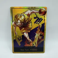One Piece x Lakers - Sanji - Custom Gold Don Card English Textured With Foiling - Image 1