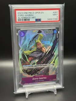 2023 ONE PIECE OP05 EN ZORO-JUUROU ALT ART PSA 9 - Image 1