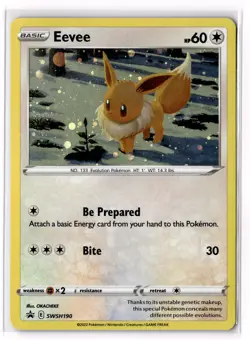Eevee SWSH190 SWSH: Sword & Shield Promo Cards Holofoil NM - Image 1