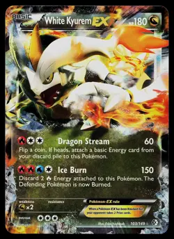 Pokemon Card - White Kyurem EX Boundaries Crossed 103/149 Holo Rare EX 2012 - Image 1