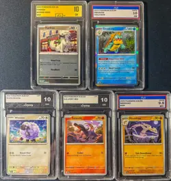 Pokemon 5 Card Graded Slab Lot Holos/Reverse Holos - Image 1
