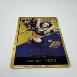 One Piece x Lakers - Robin - Custom Gold Don Card English Textured With Foiling - Image 3