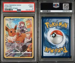 Eevee Trainer Gallery Holo Card TG11/TG30 Swsh09 Brilliant Stars PSA 9 Graded - Image 3