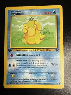 Psyduck 65/82 Common 1st Edition Team Rocket Pokemon Card - Image 1