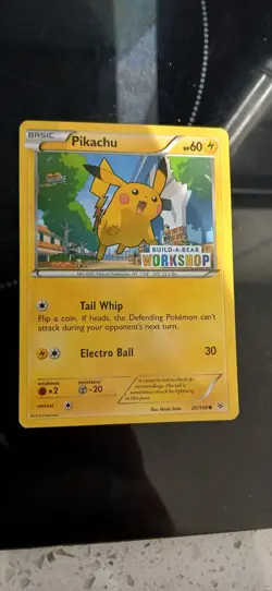 Pokemon TCG pikachu 20/108 Build-A-Bear Workshop Card - Image 1