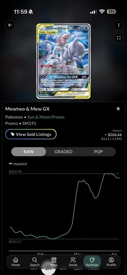 Pokemon Mewtwo & Mew GX SM191 Sun & Moon Promo TAG TEAM GX Holofoil Card - Image 2