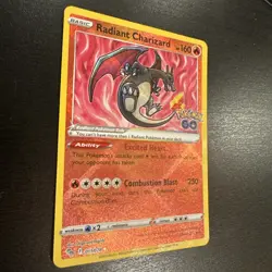 Pokemon Go Radiant Charizard TCG Card Holo Radiant Rare 011/078 - Image 2