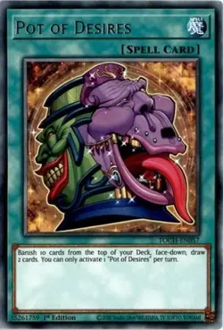 1x (LP) Pot of Desires - TOCH-EN057 - Rare - 1st Edition YuGiOh - Image 1
