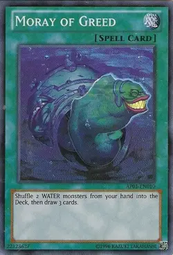 1x (LP) Moray of Greed - AP01-EN010 - Super Rare - Unlimited Edition YuGiOh - Image 1