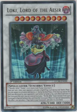 1x (EX) Loki, Lord of the Aesir - STOR-EN039 - Ultra Rare - 1st Edition YuGiOh - Image 1