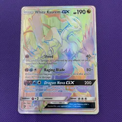 Kyurem GX White Rainbow Holo Card 74/70 Dragon Majesty Secret Edition - Image 1