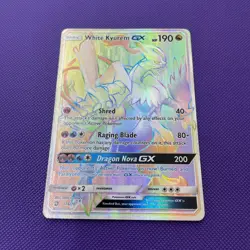 Kyurem GX White Rainbow Holo Card 74/70 Dragon Majesty Secret Edition - Image 2
