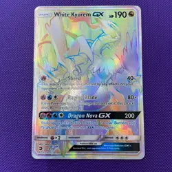 Kyurem GX White Rainbow Holo Card 74/70 Dragon Majesty Secret Edition - Image 4