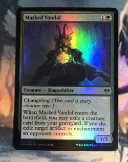 Masked Vandal (FOIL) x 1 Common Kaldheim Magic the Gathering MTG - Image 1