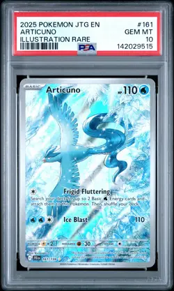 2025 POKEMON JTG EN-JOURNEY TOGETHER ILLUSTRATION RARE #161 ARTICUNO PSA 10 - Image 1