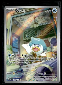 Pokemon TCG Quaxly Card 206/193 Sv02: Paldea Evolved NM Illustration Rare Holo - Image 2