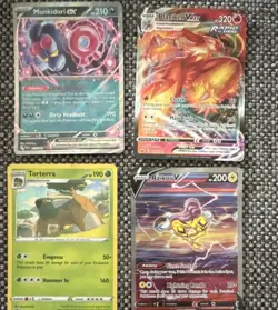 Pokemon TCG Holo Rapid Strike - Munkidori EX, Blaziken VMAX, Torterra, Raikou V - Image 1