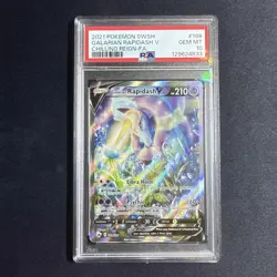 2021 Pokemon SWSH Galarian Rapidash V #168 Chilling Reign PSA 10 - Image 1