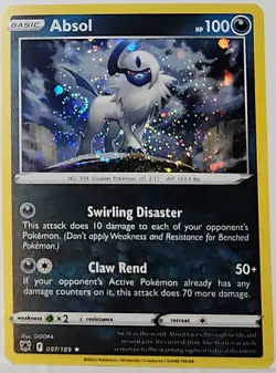 Fart Swirl 🌀 Absol 097/189 Cosmos Holo Bleed Error Rare Pokemon TCG ✨ - Image 2
