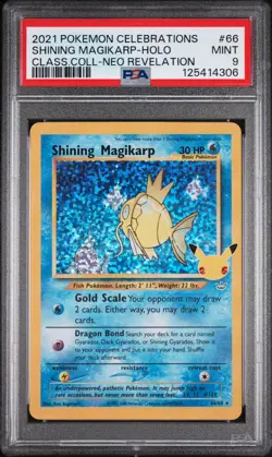 2021 POKEMON CELEBRATIONS CLASSIC COLL #66 SHINING MAGIKARP-HOLO PSA 9 - Image 1
