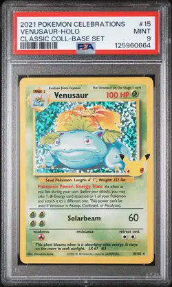 2021 POKEMON CELEBRATIONS CLASSIC COLLECTION #15 VENUSAUR-HOLO PSA 9 - Image 1