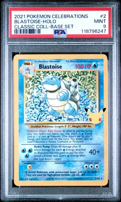 2021 POKEMON CELEBRATIONS CLASSIC COLL #2 BLASTOISE-HOLO PSA 9 - Image 1